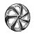 Jogo Calota Esportiva Aro 14 Spider Silver/Graphite emblema Fiat Preto - Imagem 3