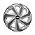 Jogo Calota Esportiva Aro 14 Spider Silver/Graphite emblema GM Preto - Imagem 2