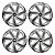Jogo Calota Esportiva Aro 14 Spider Silver/Graphite emblema GM Preto - Imagem 1