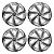Jogo Calota Esportiva Aro 14 Spider Silver/Graphite emblema Nissan - Imagem 1