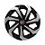 Calota Esportiva Aro 13 Spider Black/Silver emblema Fiat Vermelho - Imagem 1