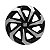 Calota Esportiva Aro 13 Spider Black/Silver emblema Fiat Preto - Imagem 1