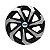 Calota Esportiva Aro 13 Spider Black/Silver emblema Ford Prata - Imagem 1