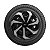 Calota Esportiva Aro 13 Spider Black/Silver emblema Ford Preto - Imagem 4