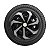 Calota Esportiva Aro 13 Spider Black/Silver emblema GM Prata - Imagem 3