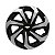Calota Esportiva Aro 13 Spider Black/Silver emblema GM Preto - Imagem 1