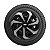Calota Esportiva Aro 13 Spider Black/Silver emblema GM Preto - Imagem 6