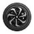 Calota Esportiva Aro 13 Spider Black/Silver emblema Peugeot - Imagem 6