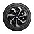 Jogo Calota Esportiva Aro 13 Spider Black/Silver emblema Ford Prata - Imagem 7