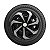 Jogo Calota Esportiva Aro 13 Spider Black/Silver emblema GM Prata - Imagem 5