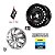 Jogo Calota Esportiva Aro 13 Spider Black/Silver emblema Peugeot - Imagem 5