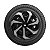 Jogo Calota Esportiva Aro 13 Spider Black/Silver emblema Renault Preto - Imagem 5