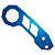 Gancho Engate Traseiro Tow Hook Alumínio Universal Azul - Imagem 2