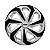 Calota Esportiva Aro 15 Spider Silver/Black emblema Ford Prata - Imagem 1