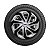 Calota Esportiva Aro 15 Spider Silver/Black emblema Ford Prata - Imagem 4