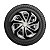 Calota Esportiva Aro 15 Spider Silver/Black Emblema GM Prata - Imagem 4