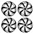 Jogo Calota Esportiva Aro 15 Spider Silver/Black emblema Ford Preto - Imagem 1