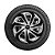 Jogo Calota Esportiva Aro 15 Spider Silver/Black emblema Ford Preto - Imagem 5