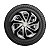 Jogo Calota Esportiva Aro 15 Spider Silver/Black emblema GM Prata - Imagem 5