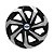 Calota Esportiva Aro 15 Spider Black/Silver emblema Ford Prata - Imagem 3