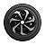Calota Esportiva Aro 15 Spider Black/Silver emblema GM Prata - Imagem 4