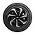 Calota Esportiva Aro 15 Spider Black/Silver emblema GM Preto - Imagem 3