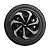 Calota Esportiva Aro 15 Spider Black/Silver emblema Honda Preto - Imagem 4