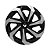 Calota Esportiva Aro 15 Spider Black/Silver emblema Renault Preto - Imagem 1