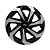 Jogo Calota Esportiva Aro 15 Spider Black/Silver emblema Ford Preto - Imagem 3
