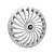 Calota Esportiva Aro 15 Twister Silver emblema Fiat Preto - Imagem 2