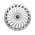 Calota Esportiva Aro 15 Twister Silver emblema Fiat Preto - Imagem 1