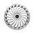 Calota Esportiva Aro 15 Twister Silver emblema Ford Preto - Imagem 1
