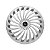 Calota Esportiva Aro 15 Twister Silver emblema Ford Preto - Imagem 1