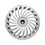 Calota Esportiva Aro 15 Twister Silver emblema Renault Preto - Imagem 1