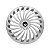 Calota Esportiva Aro 15 Twister Silver emblema Renault Preto - Imagem 1