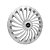 Jogo Calota Esportiva Aro 15 Twister Silver emblema Ford Preto - Imagem 3