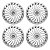 Jogo Calota Esportiva Aro 15 Twister Silver Emblema Volkswagen - Imagem 1