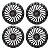 Jogo Calota Esportiva Aro 14 Twister Graphite emblema Fiat Vermelho - Imagem 1
