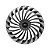 Jogo Calota Esportiva Aro 14 Twister Graphite/Silver emblema Ford Preto - Imagem 2