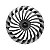 Calota Esportiva Aro 14 Twister Graphite/Silver emblema Ford Preto - Imagem 1
