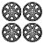 Jogo Calota Aro 14 Ford Ka+ Ka 2015/2018 Grafite Fosca - Imagem 1