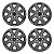 Jogo Calota Aro 14 Ford Ka+ Ka 2015/2018 Grafite Fosca - Imagem 7