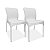 2 Cadeiras plástica Sec Line Branca com pés de Alumínio Cozinha Sala - Imagem 1