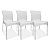 3 Cadeiras plástica Sec Line Branca com pés de Alumínio Cozinha Sala - Imagem 1