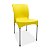 3 Cadeiras plástica Sec Line Amarela com pés de Alumínio Para Todos Ambientes - Imagem 2