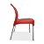 2 Cadeiras plástica Sec Line Vermelha com pés de Alumínio Para Todos Os Ambientes - Imagem 3