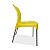 Jogo 4 Cadeiras plástica Sec Line Amarela com pés de Alumínio Para Todos Ambientes - Imagem 4