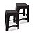 2 Banquetas Marrom ( Café ) Plástico Multiuso Resistente 100kg - Imagem 1