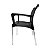4 Cadeiras plástica poltrona Milena pés de Alumínio Preta - Imagem 4