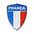 Emblema Escudo Da França Com Moldura Cromada 6 Cm x 4,5 cm - Imagem 2